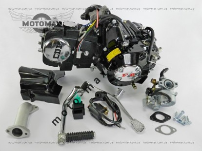 Двигатель Дельта/Альфа/Актив 125cc механика (черный) +Карбюратор+комм+катушка фото цена