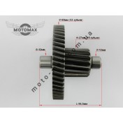 Шестерня редуктора 4т GY6-50/60/80сс (промежуточного вала)
