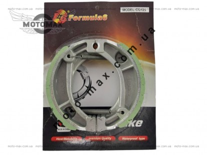 Колодки барабанного тормоза Honda Lead 50/90/Дельта/GY6-50/ 60/80/Альфа/Актив (пружина косая) фото цена